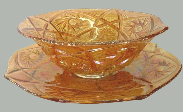 WHIRLING STAR 11 in. bowl + 14 in. Chop plate