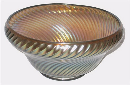 SWIRL RIB  Bowl - Smoke-4.75 in. high x 10 in. wide