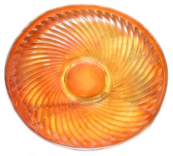 SWIRL RIB 9 in. diam. x 2.25 in. deep  mgld. bowl.