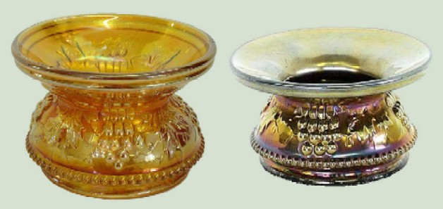 GRAPE & CABLE Spittoons from Powder Jar base-Mgld. & Ameth.-Courtesy Seeck Auctions