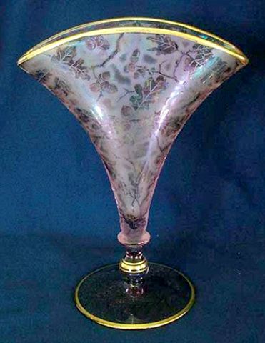 BROCADED ACORN Vase- Wisteria-8.5 in. tall