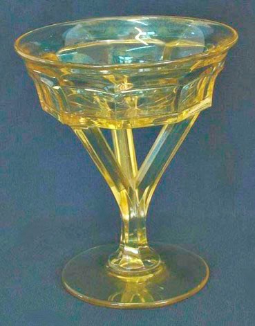 Fostoria #1723-Tri-pod Stemmed Sundae. $135. 7-11-Seeck Auction.
