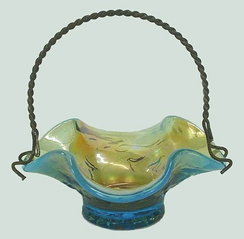 MIN. INTAGLIO FLOWER Basket-Blue Opal.$600