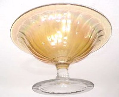 #600 - Lg. CHESTERFIELD Compote in Mgld. (Has Iron Cross)-6 in. high x 11.5 in. across top