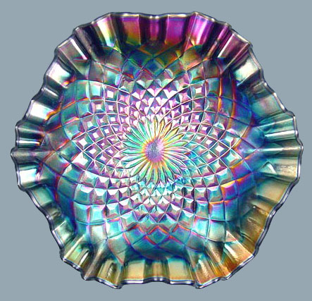 FOLDING FAN Compote in Amethyst - Quite Rare