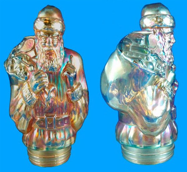 8.5 in. SANTA CLAUS Container - by Rigolleau Glass in Argentina.