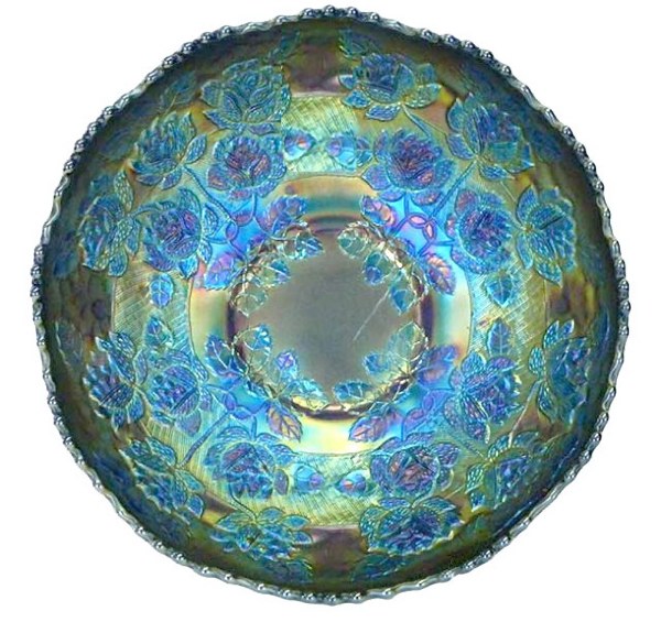 Blue ROSE TREE Bowl-$33,000. Seeck Auctions-4-12