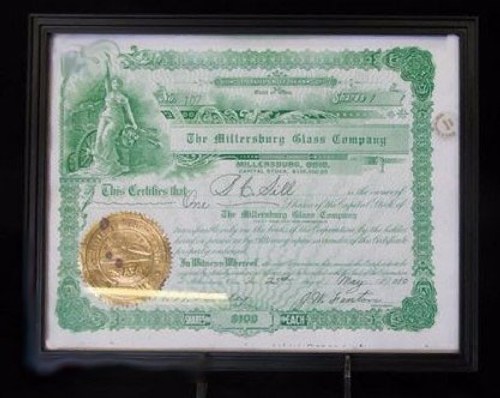 Stock Certificate-$425.-Wroda Auction- Oct. 2010.