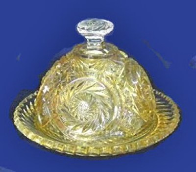 Fostoria CHAIN & STAR Butter Dish.Courtesy Seeck Auctions