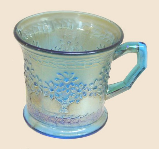 Lt. Blue ORANGE TREE Shaving Mug