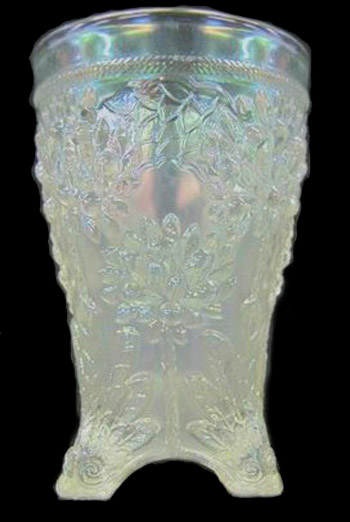 ORANGE TREE Footed Tumbler-White-RARE! Courtesy Wroda Auctions.