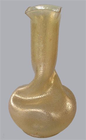 9.5 in. high-Circa 1904 Venetian Art Glass vase-Golden Yellow