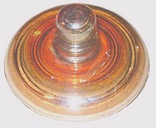 SOMBRERO Insulator - 10 in. across x four and one-half in. high. Marked PYREX-Made in USA-Nov. 27, 1941