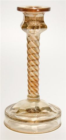 Jeannnette SPIRAL Candlestick -  In the 1920s it was called their #5198-4 in. hollow base