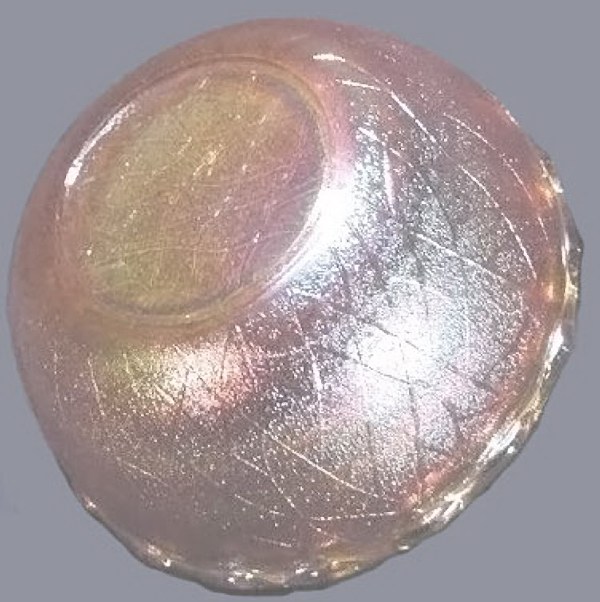 SODA GOLD SPEARS by Jeannette Glass. 7.75 in. rim diameter x 3.25 in. deep..jpg