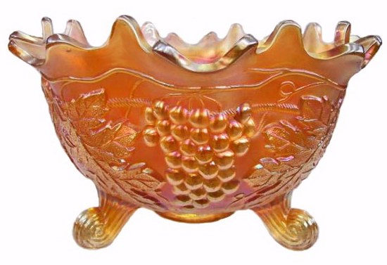 Fenton GRAPE & CABLE Large  10 in. diam.Fruit Bowl.Mgld.