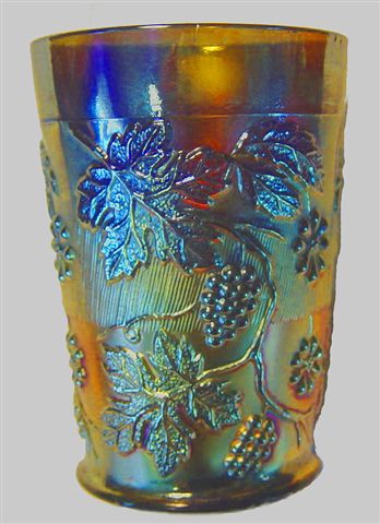 Amethyst  FLORAL & GRAPE VARIANT- Fenton Tumbler-(no bands.