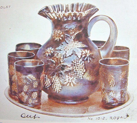 Blue Fenton Lemonade Set -Circa 1911-Page 810.