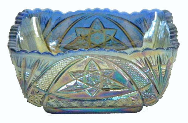 CURVED STAR 4.25 in. sq. bowl - Blue