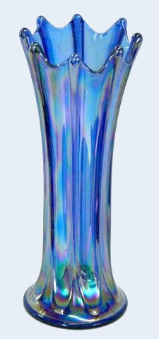 13 in. MORNING GLORY Vase-Blue-Seeck Auctions.