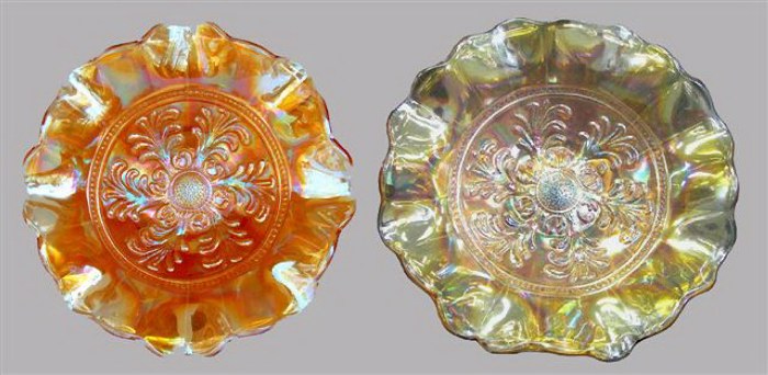 (Left)-MAYAN-8.5 in. Second known in Mgld. Courtesy Remmen Auctions.(Right)-1st known Radium sold for $2500. in 2008