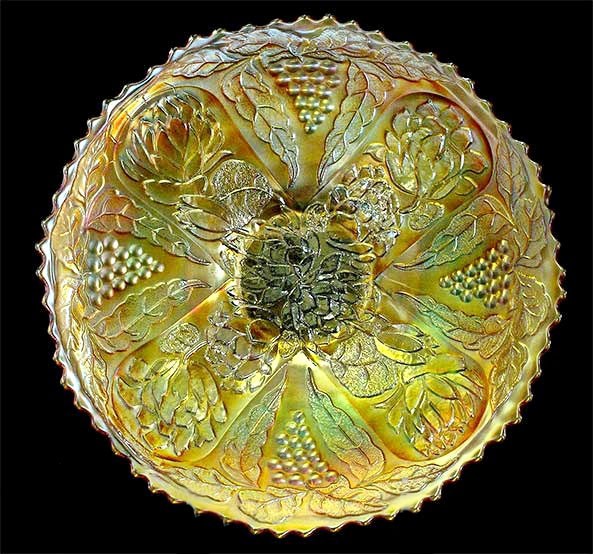 Mgld. LOTUS & GRAPE Plate-$1700-4-10-Courtesy Seeck Auctions