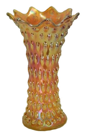 10 in. HOBNAIL VARIANT Vase-Marigold