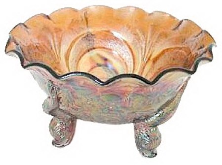 8 in. DIVING DOLPHINS with SCROLL EMBOSSED Interior