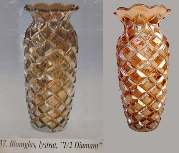 Catalog photo of HALF-DIAMOND  Eda Vase & 10 in. actual vase