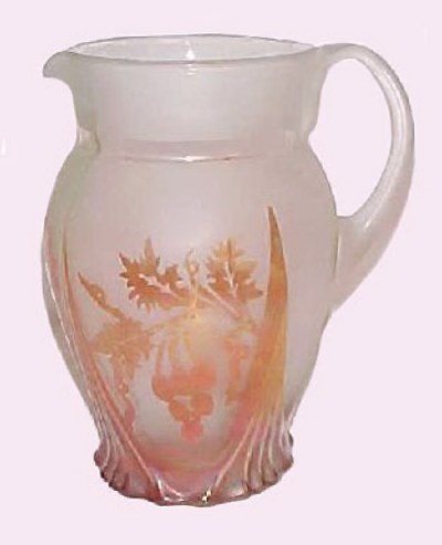 ETCHED Pitcher by Jain - 8.25 in. tall.