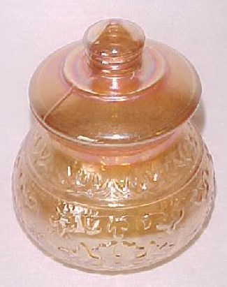 Vanity Jar or Ladies Cuspidor - 5 in. tall x 2 .75 in.  to top