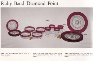 Page 2 Crystal and Ruby Diamond Point - 1978 Indiana Glass Catalog