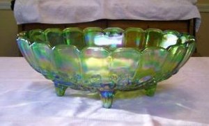 Lime Green Carnival Oval Center Bowl