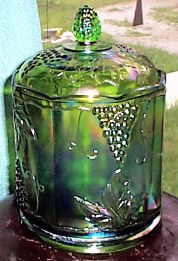 Green Harvest Carnival Medium Canister Jar