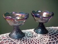 Blue carnival candleholders