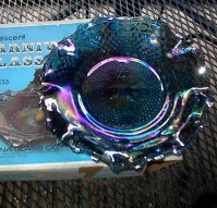 Blue Carnival Hostess Plate