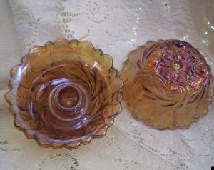 Gold Carnival Wild Rose Candleholders