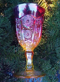 Red Heirloom Stemmed Goblet