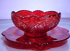 Red Heirloom 2 piece Dessert set