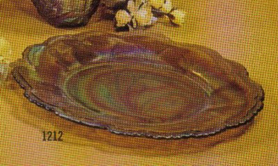 Gold Carnival 10 inch Hostess Plate sales catalog scan