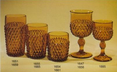 Diamond Point - Amber - 1980 Indiana Glass Catalog