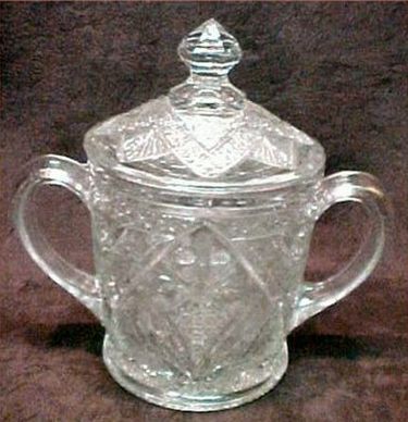 Garden Pink Covered Sugar Bowl - 1921