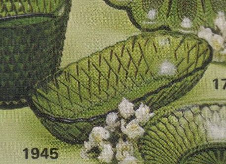 Pretzel in Olive Green - 1978 Indiana Glass Catalog