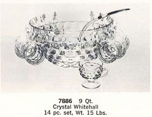 Crystal Whitehall Punch Set - 1975 Indiana Glass Catalog