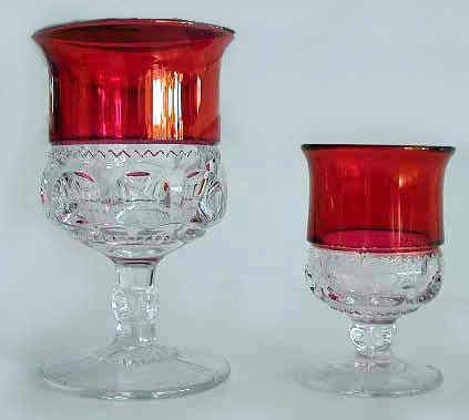 Ruby Band Crown Stemmed Glasses