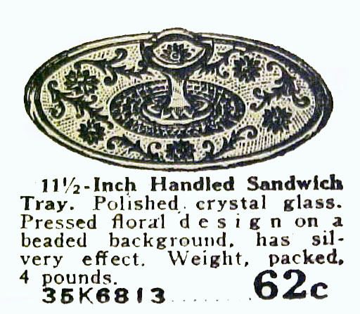 Sandwich or Early American Handled Tray - 1927 Sears Ad