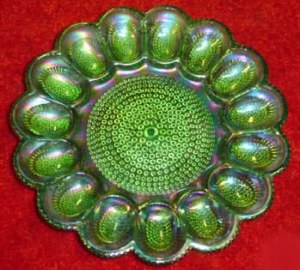 Green Carnival Glass