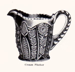 Panelled Daisy and Fine Cut Cream Pitcher