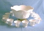 Milk Glass Harvest Punch Set Cheaper Version